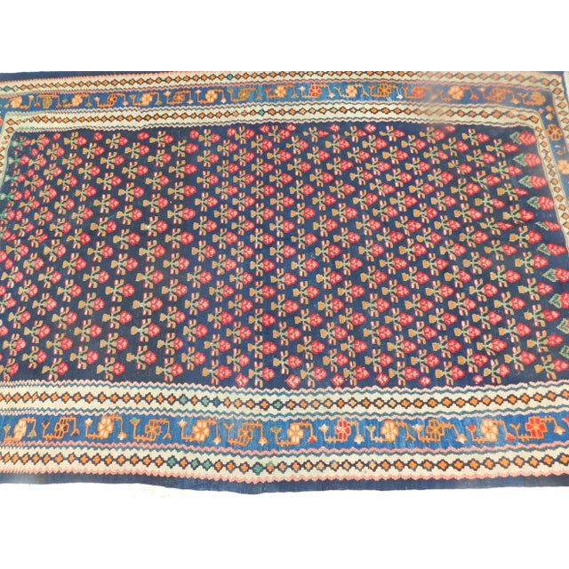 Antique Persian Handmade Flatwoven Kilim. 3'10"x 5'10" For Sale - Image 10 of 12