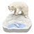 1970's Ceramic Polar Bear and Fish Vide Poche / Catchall Dish For Sale