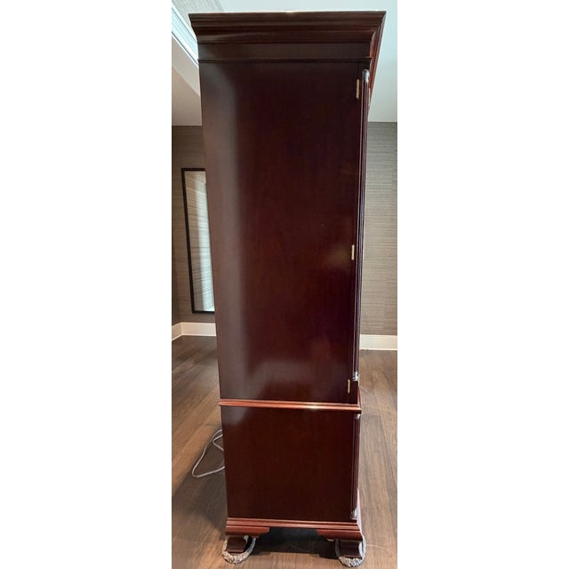 1990s Kindel Mahogany Bar / Home Office Storage Cabinet For Sale - Image 9 of 12
