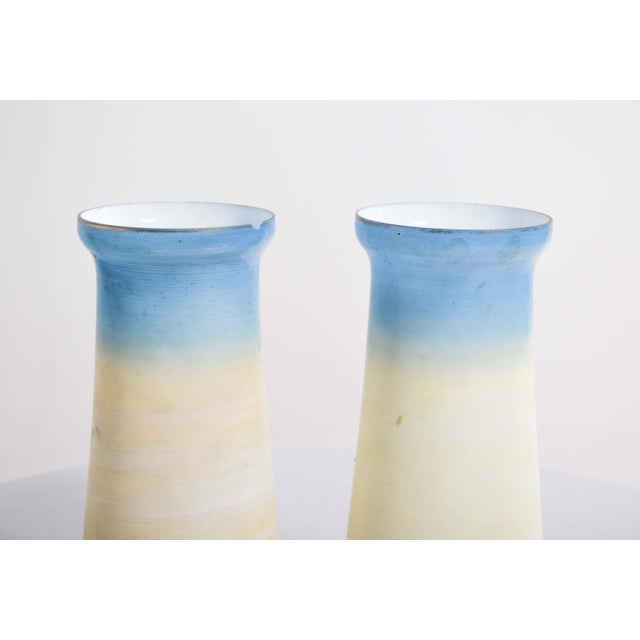 1910s Glass Vases with Wide Mouths, 1910s, Set of 2 For Sale - Image 5 of 9