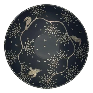Emilia Castillo Silver Toucan & Tree of Life Bowl, Taxco Mexico, 1980s