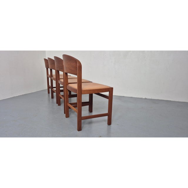 Danish Modern Teak and Leather Dining Chairs by Mikael Laursen, 1970s, Set of 4 For Sale - Image 6 of 18