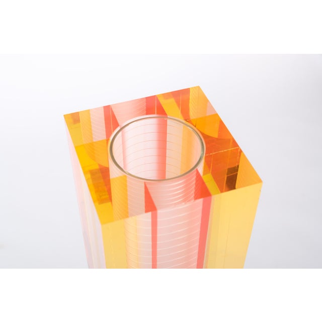 Rare Plexiglass Vase by Luca Bonato for Fusina For Sale In Chicago - Image 6 of 10