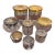 19th Century Grouping of 8 Cut Glass Jars With Sterling and Brass Lids For Sale