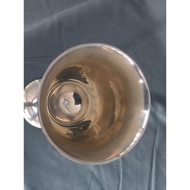 Contemporary Vintage Silver-Plated Wine Goblet For Sale - Image 3 of 5