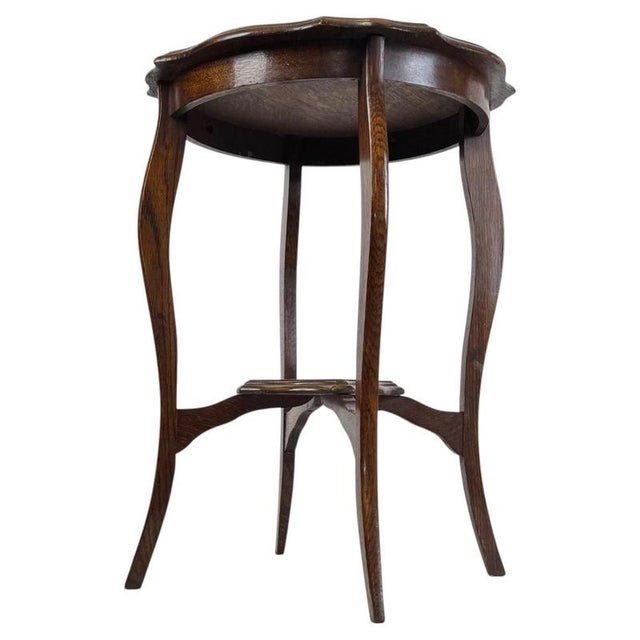 Antique English Oak Side Table, 1900s For Sale - Image 10 of 10