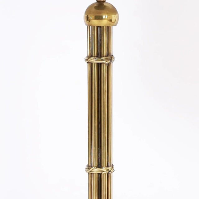 Late 20th Century Pair of Vintage Mid-Century Brass Table Lamps For Sale - Image 5 of 8