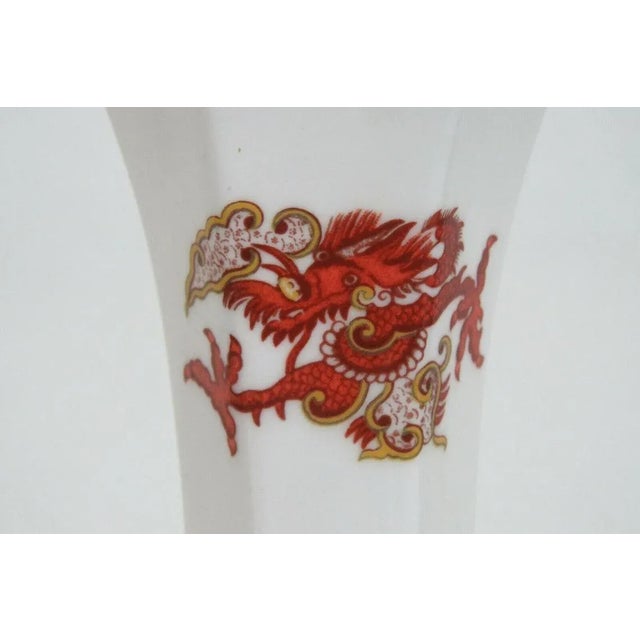 Crown Staffordshire Crown Staffordshire Rangoon Dragon Small English Bone China Vase For Sale - Image 4 of 11