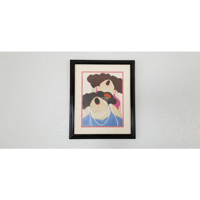 Borys Buzkij Modernist Acrylic on Paper Painting For Sale - Image 11 of 11