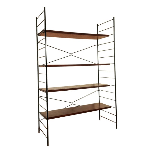 Mid-Century Scandinavian Modern Icon Freestanding Ladder Shelf, 1960s For Sale