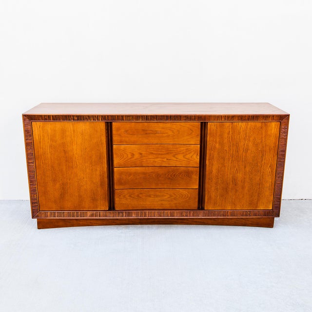 1950s Restored 1950s Mid Century Modern Ash Sideboard by Paul Frankl for Brown Saltman For Sale - Image 5 of 18