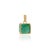 Square Cut 6.06ct Emerald Solitaire Double Prong 18k Yellow Gold Pendant For Sale - Image 9 of 16