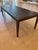96 -144 inch black oak French contemporary rectangular extension dining table by restoration hardware. At 96 inches it has...