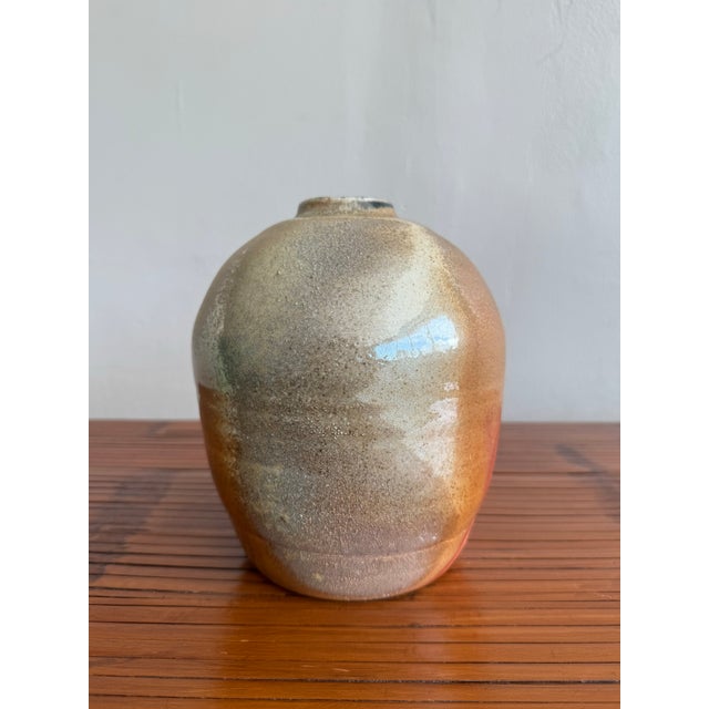 Traditional Vintage Boho Studio Pottery Weed Vase For Sale - Image 3 of 6