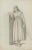 Paper After Verburgh, Standing Woman with Staff, 1797, Chalk on Paper For Sale - Image 7 of 10