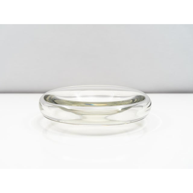 Modern Suspended Clear Glass Bowl by Alfredo & Flavio Barbini for Barbini Murano, 1972 For Sale - Image 3 of 11