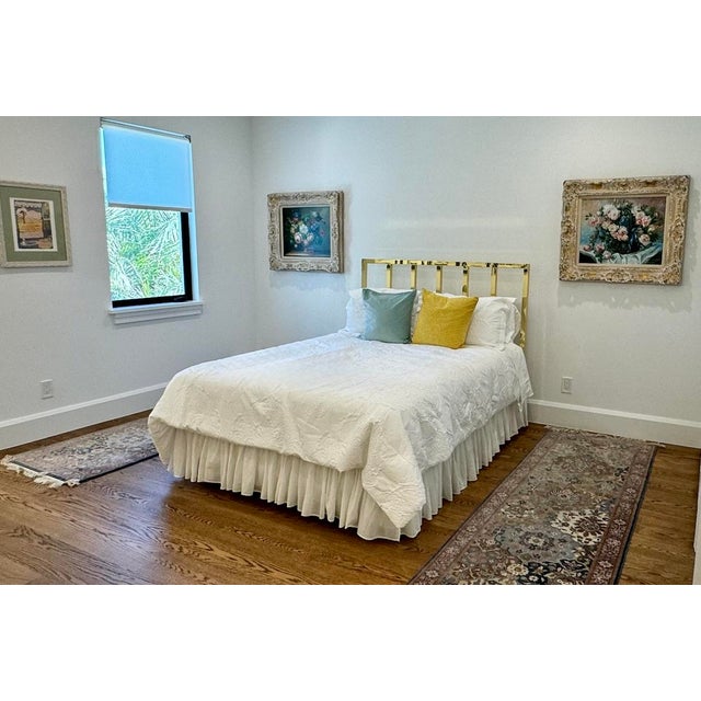 1979 vintage polished solid brass queen headboard in excellent condition. A few tiny scratches. Simply gorgeous. Polished...