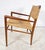 Mid-Century Modern C. 1950s Mel Smilow Walnut Lounge Rush Seat Arm Chair For Sale - Image 3 of 5