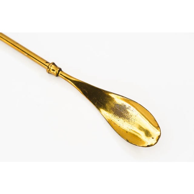 Metal Vintage Shoehorn in Brass, 1950s For Sale - Image 7 of 8