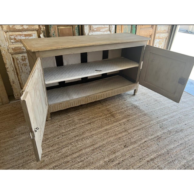 French French Two Door Painted Sideboard Buffet - Early 20th C For Sale - Image 3 of 6