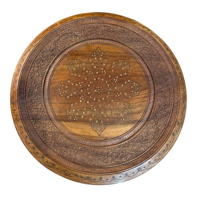 Islamic Antique Turkish Tea Table With Inlay For Sale - Image 3 of 8