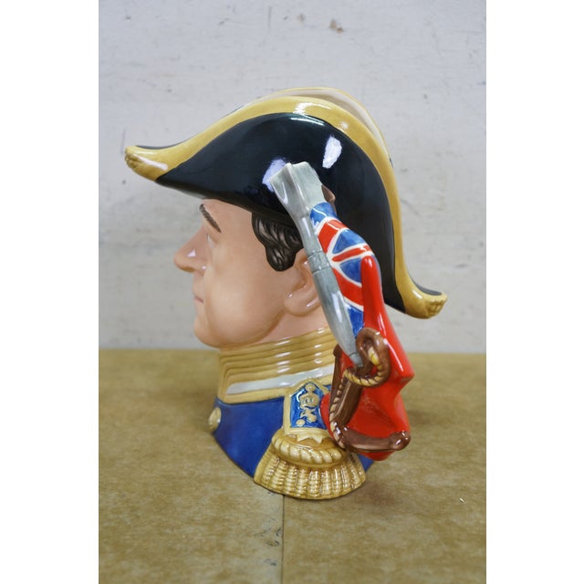 Ceramic Royal Doulton English Traditional Wwi Naval Commander Admiral John Jellicoe Toby Character Jug For Sale - Image 7 of 13