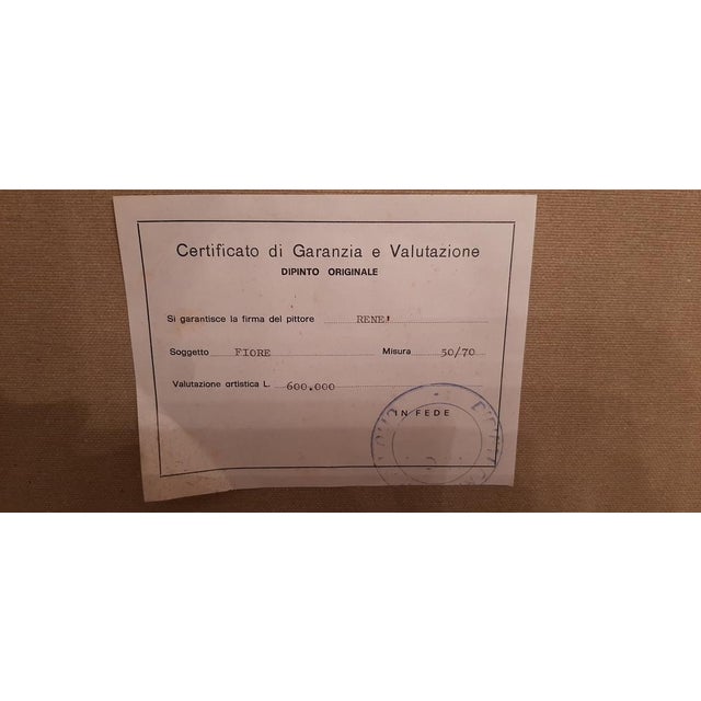 Alfonse Renè, Flowers, 1980, Oil on Canvas For Sale - Image 14 of 18