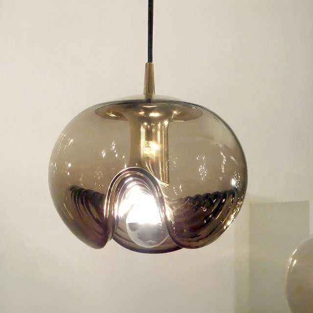 1970s Smoked Glass Hanging Light by Peill & Putzler, 1970 For Sale - Image 5 of 6