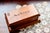 Antique Wooden Keepsake Trinket Box Engraved Zodiac Tarot Card Holder For Sale - Image 9 of 9