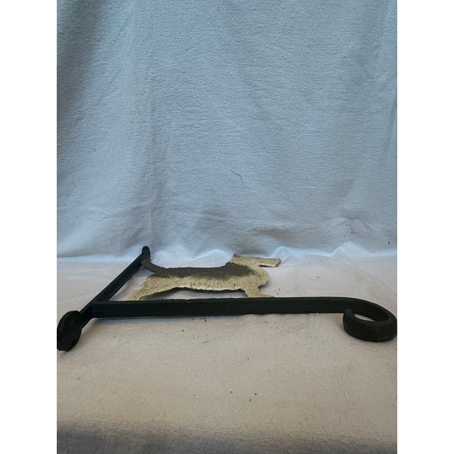American 1950s Cast Iron Vintage Scottie Sign Hanger For Sale - Image 3 of 7
