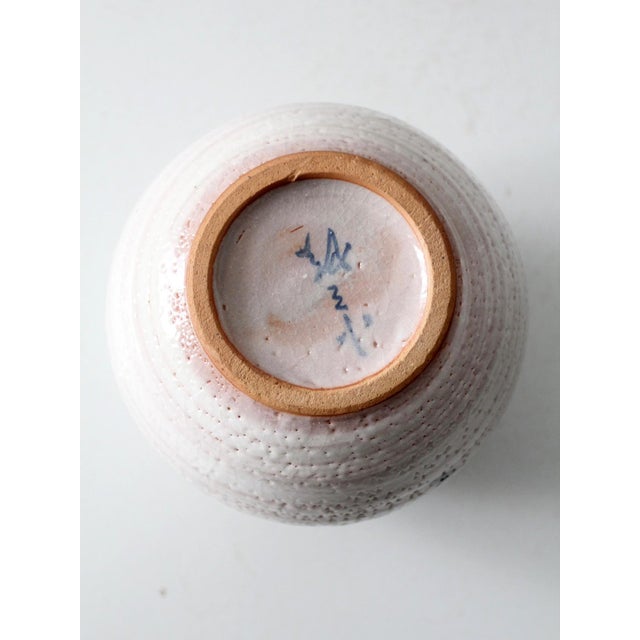 Blush Vintage Studio Pottery Vase For Sale - Image 8 of 8