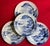 Japanese Antique 19th Century Japanese Blue & White Porcelain Plates Decorated in the Chinese Export Canton Style With Harbor Landscapes - a Set of 4 For Sale - Image 3 of 11