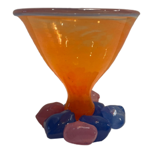 1990s Art Glass Goblet by Arien