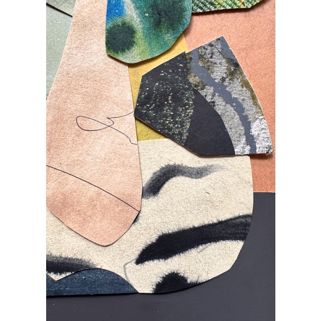 "New Directive" is an original mixed media collage on paper by Zac Woodiel. This is one of eight pieces in the "New...