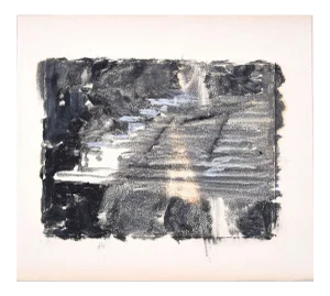 Abstract Shape - Original Tempera on Paper by D. Bonvallet Philippon 20th Century