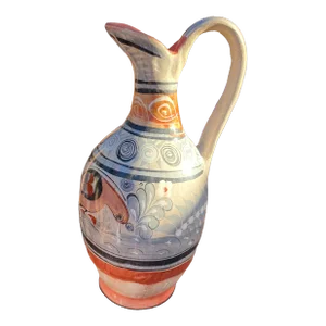 Vintage Hand-Painted Mid-Century Tonala Water Jug