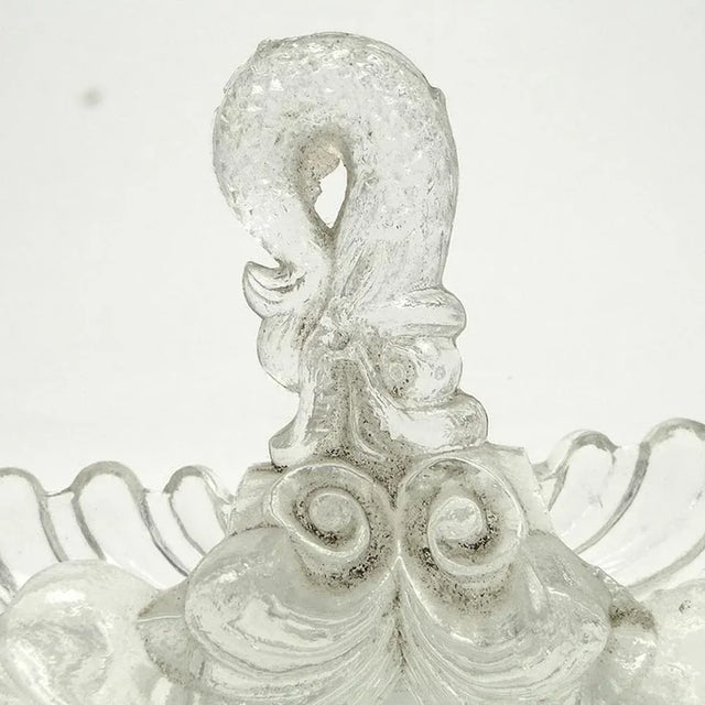 Glass Art Nouveau Salt and Pepper Holder by Niemen Glassworks, Poland, 1920s For Sale - Image 7 of 9
