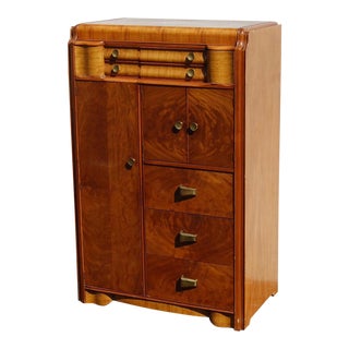 1940s Art Deco Wooden Armoire For Sale