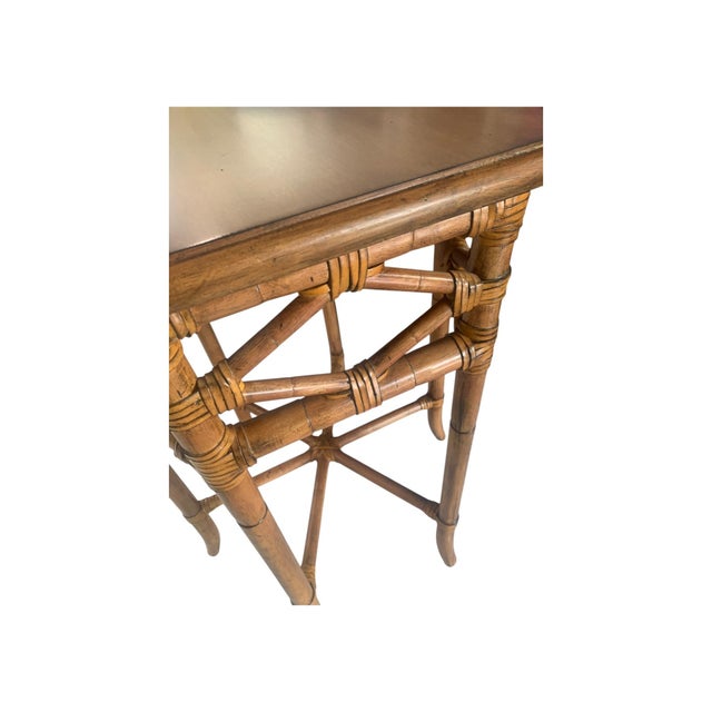 Late 20th Century Tommy Bahama Beach House Coral Springs Side Table For Sale In Naples, FL - Image 6 of 7