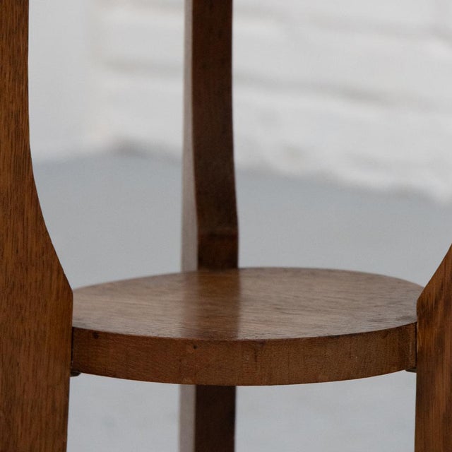 Brown Amsterdam School Side Table, 1920s For Sale - Image 8 of 11
