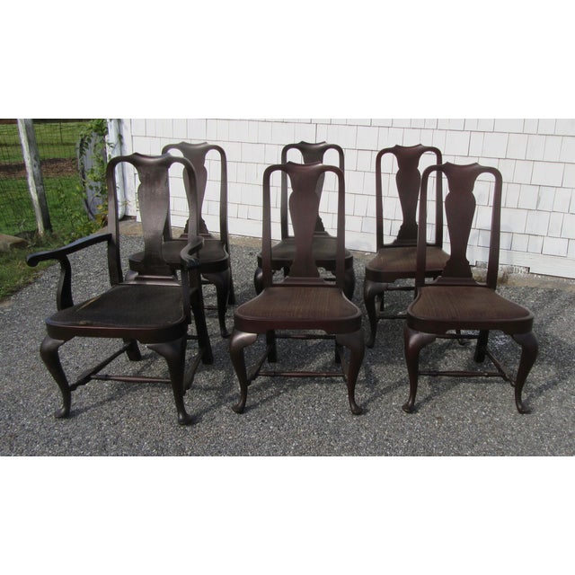 Queen Anne Style Dining Chairs by Paine Furniture Set of 6 Chairish