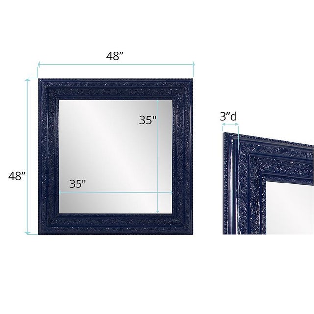 2020s Nottingham Navy Blue Mirror For Sale - Image 5 of 6