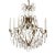 Classic Baroque 8 Arm Light Brass Crystal Chandelier For Sale - Image 11 of 11