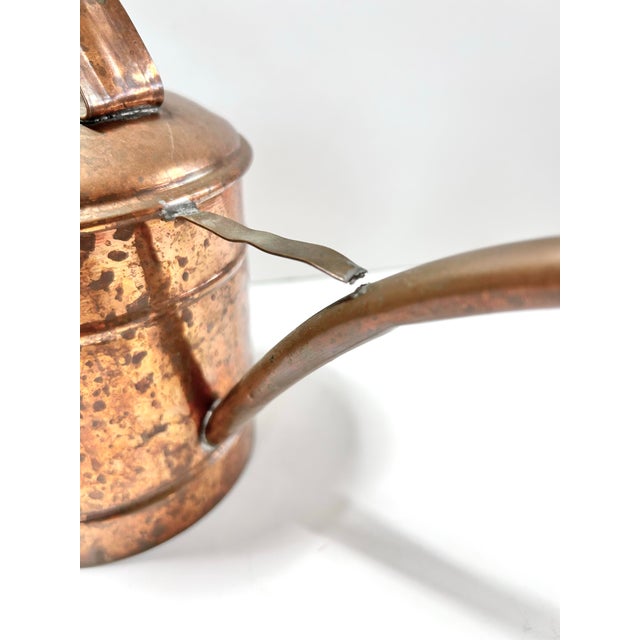 Vintage Copper Watering Can With Long Spout – Large Garden Vessel For Sale In Louisville - Image 6 of 12