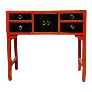 1990s Asian Contrast Color Beijing Console Table For Sale
