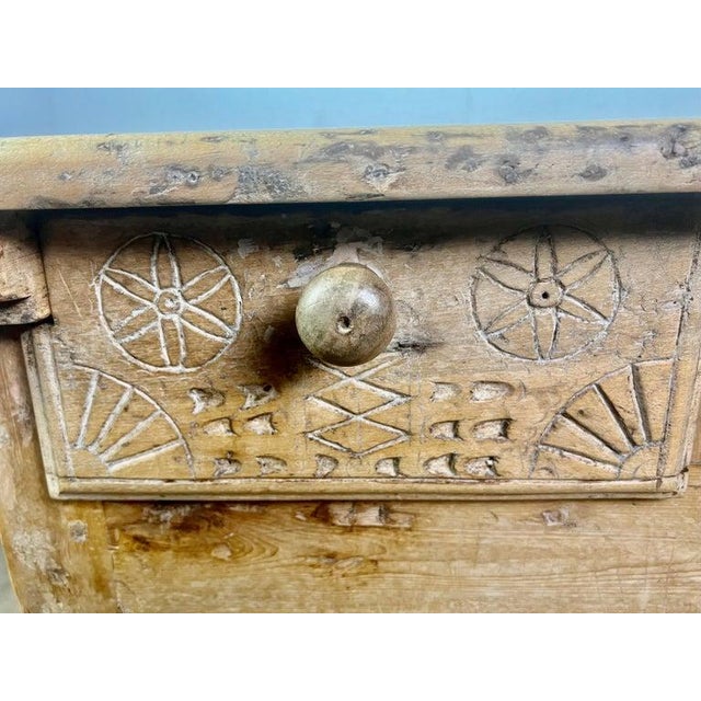 18th Century Bleached Walnut Spanish Colonial Table With Two Drawers For Sale - Image 9 of 18