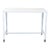 Cb2 Go Kart White Modern Rolling Desk With Metal Frame For Sale