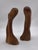 Mid Century Modern Wood Carved Candlesticks - Pair For Sale - Image 9 of 11