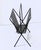 Mid-Century Modern MCM Atomic Black Metal Pierced Sunburst Magazine Rack Holder For Sale - Image 3 of 5