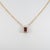 Metal 1.6Ct Red Spinel Solitaire Pendant Necklace With Chain in Solid 14k Gold, 8x6mm For Sale - Image 7 of 8